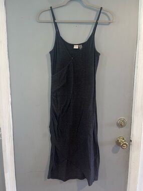 Roxy Charcoal Gray Asymmetrical Beach Dress Size small